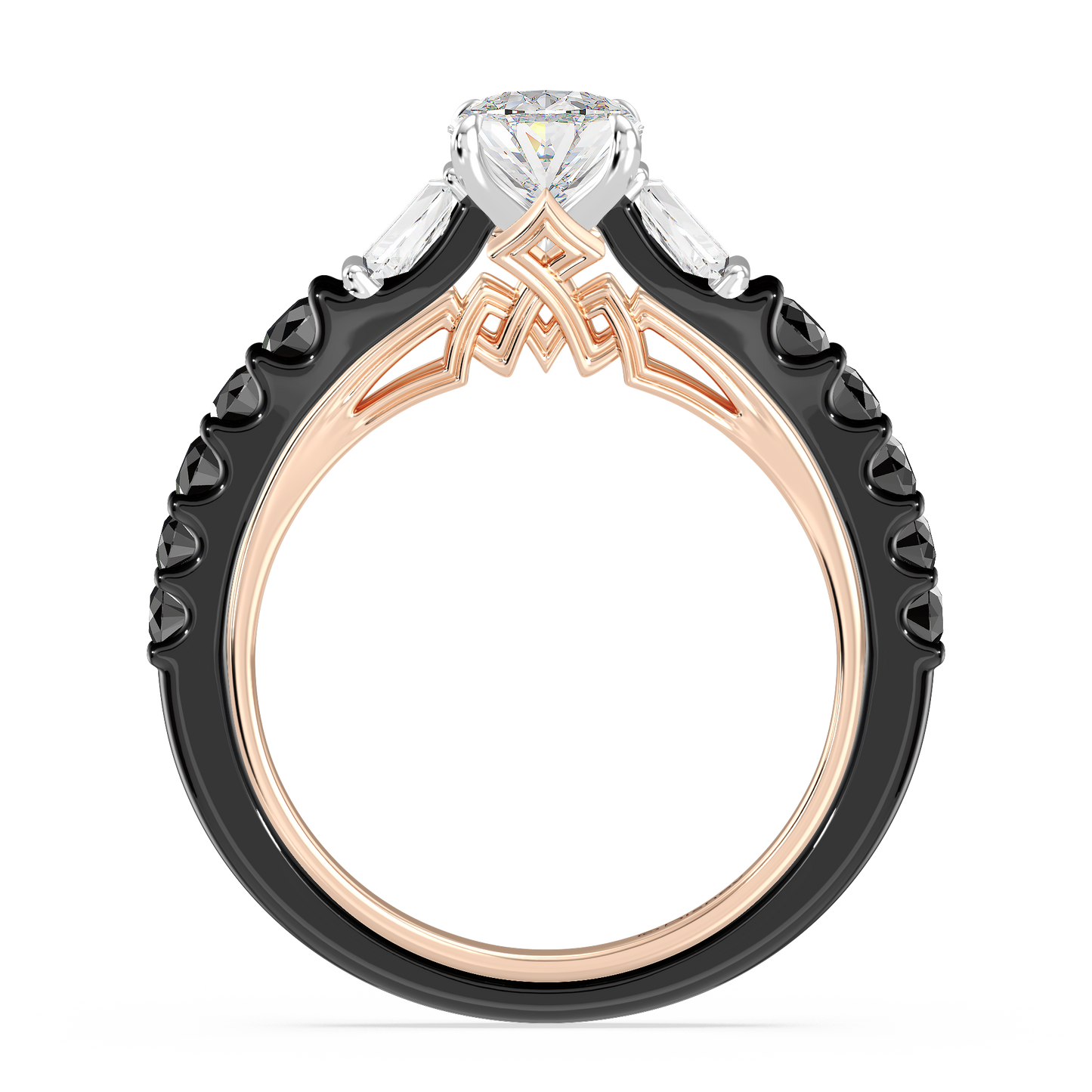Enchanted Star Lab Grown Diamond 14K Gold Evil Queen Two Tone Engagement Ring