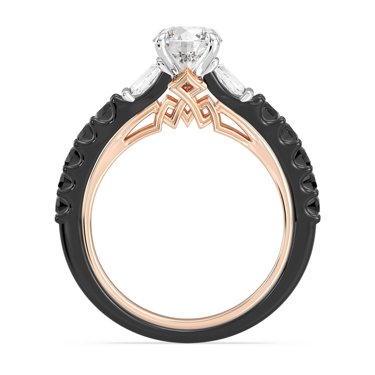 Enchanted Star Lab Grown Diamond 14K Gold Evil Queen Two Tone Engagement Ring