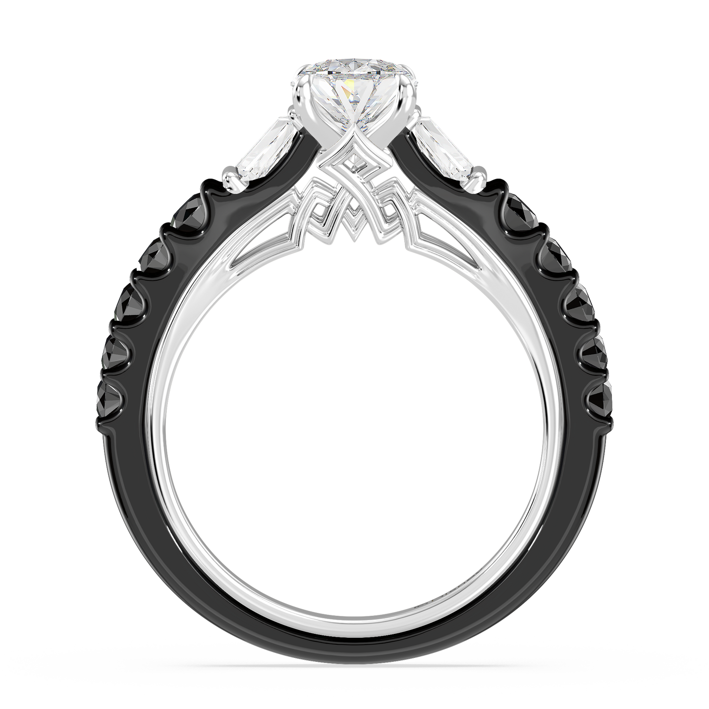 Enchanted Star Lab Grown Diamond 14K Gold Evil Queen Two Tone Engagement Ring