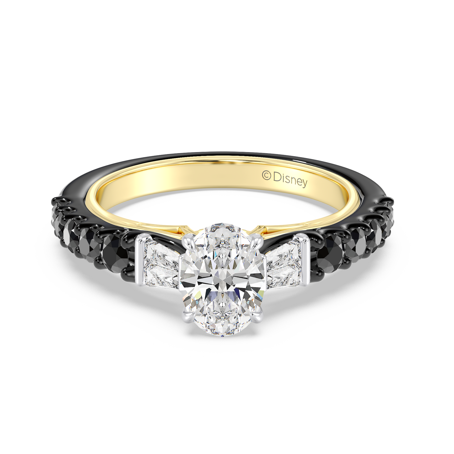 Enchanted Star Lab Grown Diamond 14K Gold Evil Queen Two Tone Engagement Ring