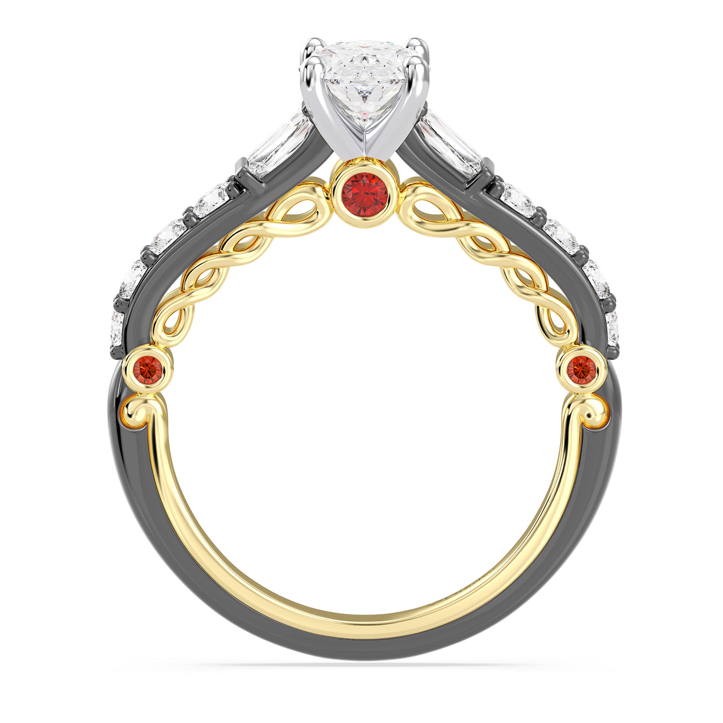 Enchanted Star Lab Grown Diamond 14K Gold Evil Queen Engagement Ring