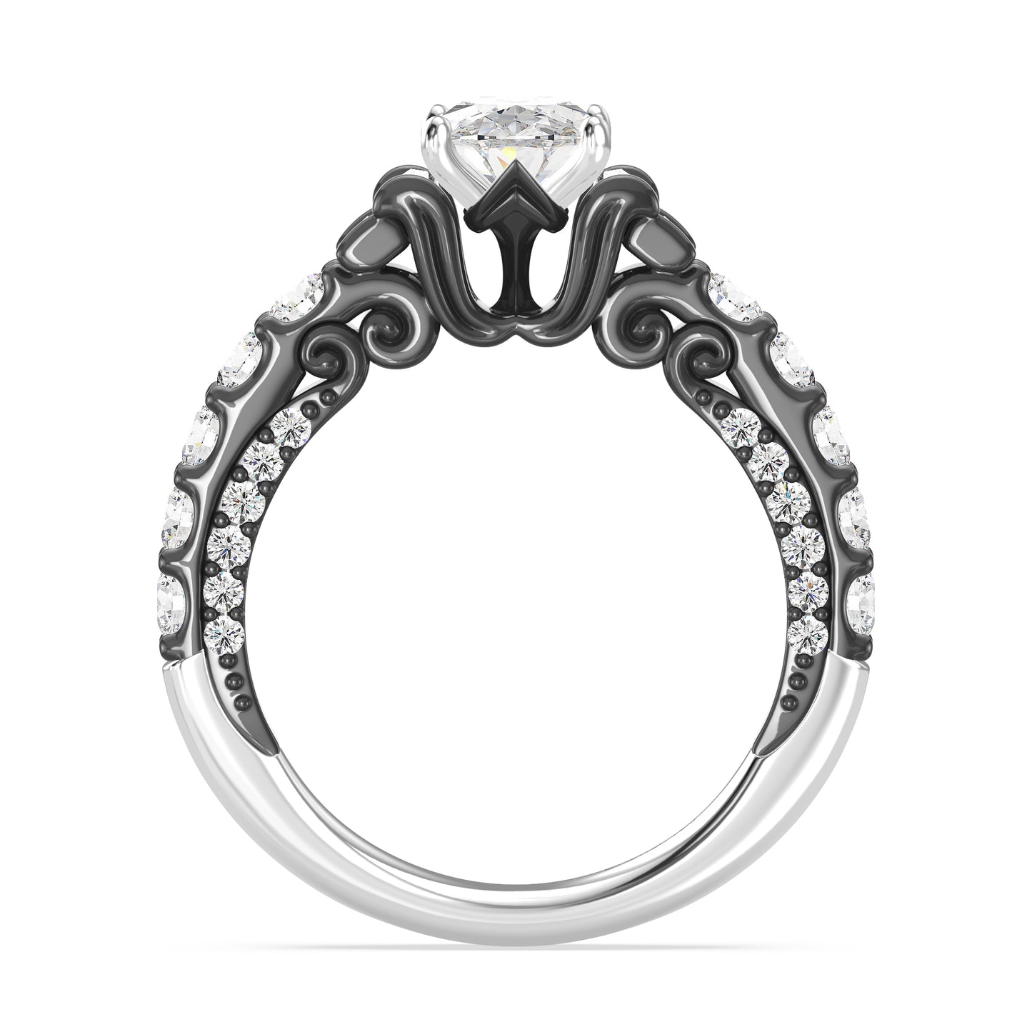 Enchanted Star Lab Grown Diamond 14K Gold Ursula Trident Engagement Ring