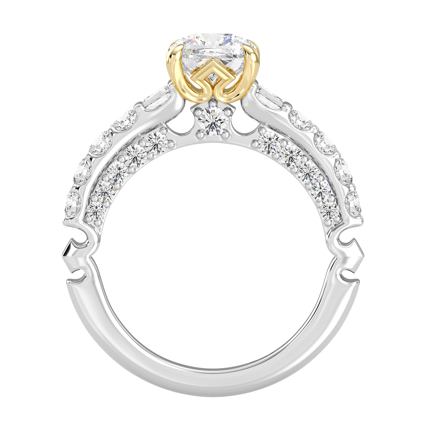 Enchanted Star Lab Grown Diamond 14K Gold Aurora Crown Engagement Ring