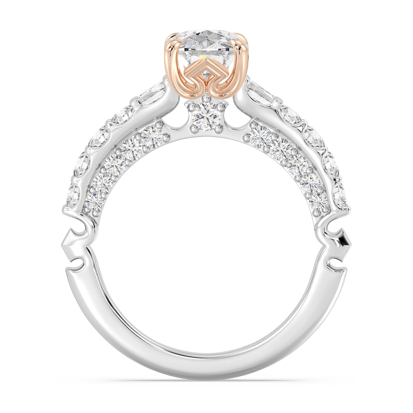 Enchanted Star Lab Grown Diamond 14K Gold Aurora Crown Engagement Ring