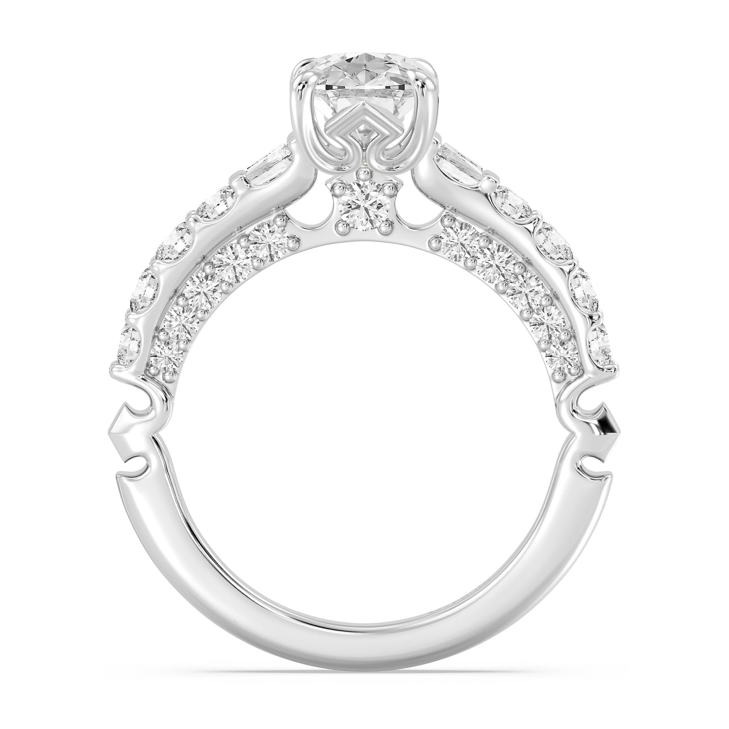Enchanted Star Lab Grown Diamond 14K Gold Aurora Crown Engagement Ring