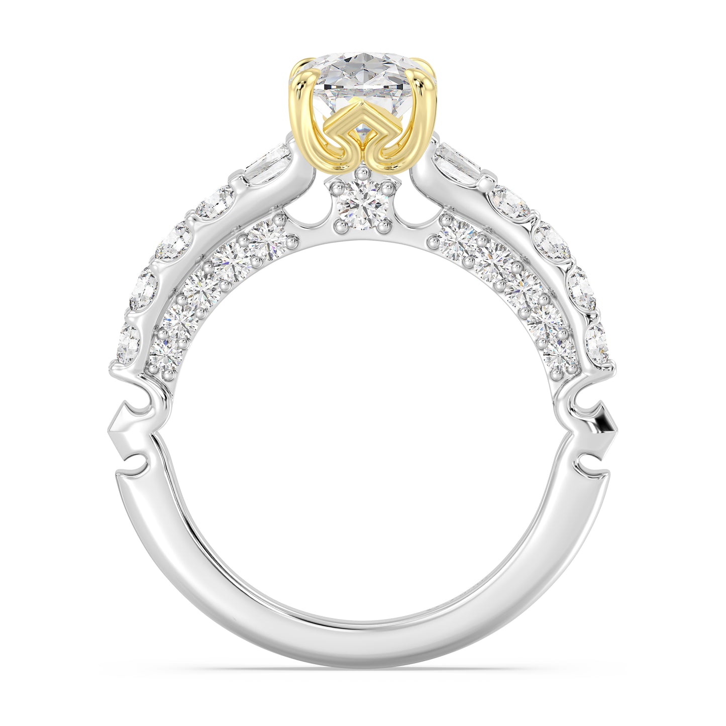 Enchanted Star Lab Grown Diamond 14K Gold Aurora Crown Engagement Ring