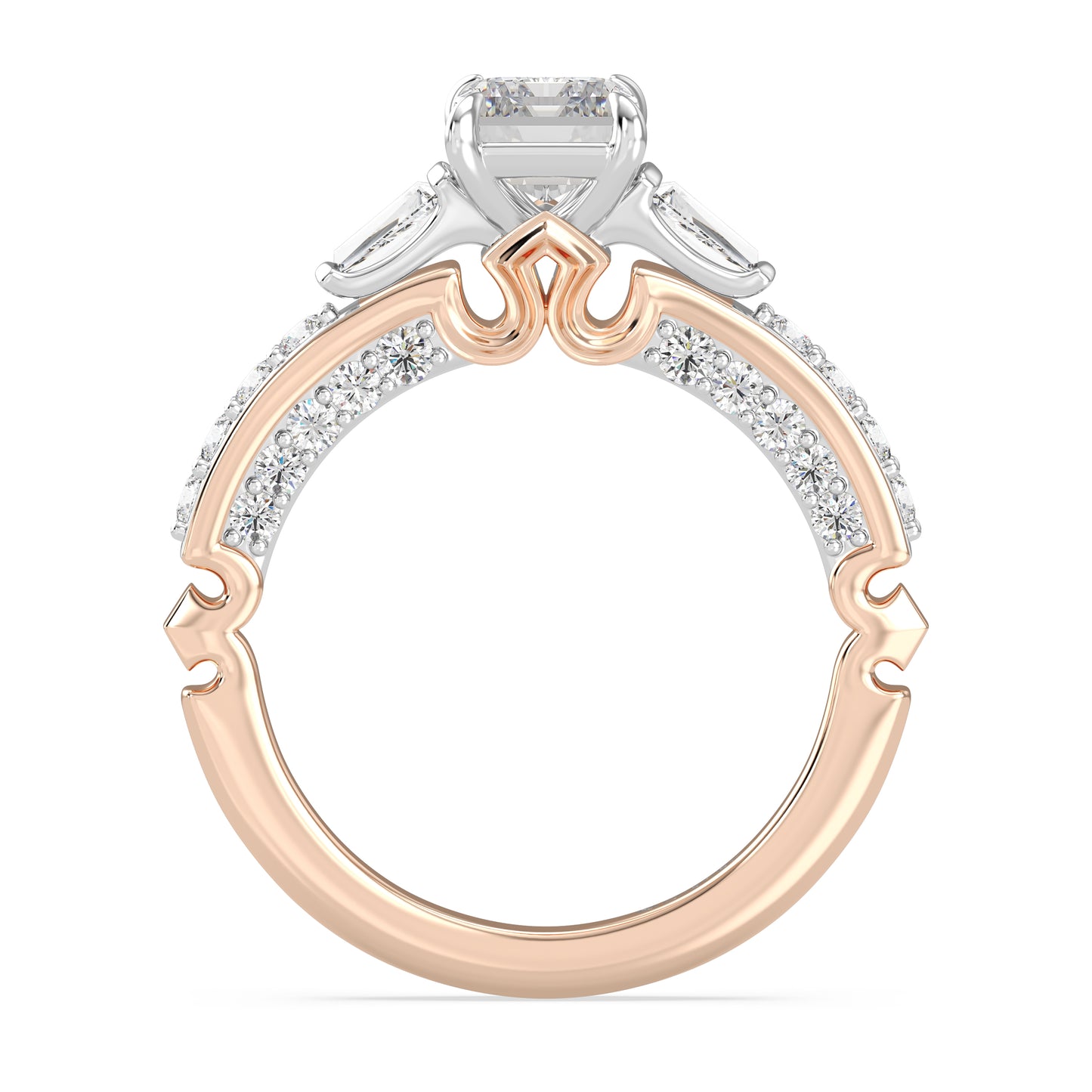 Enchanted Star Lab Grown Diamond 14K Gold Aurora Crown Engagement Ring