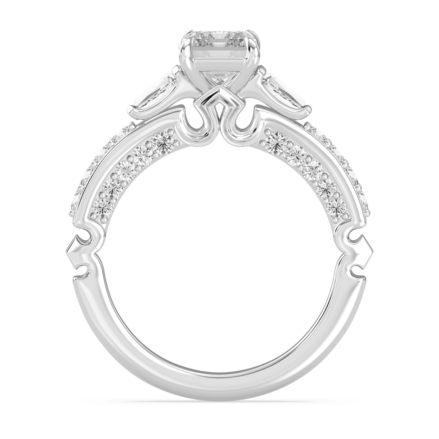Enchanted Star Lab Grown Diamond 14K Gold Aurora Crown Engagement Ring