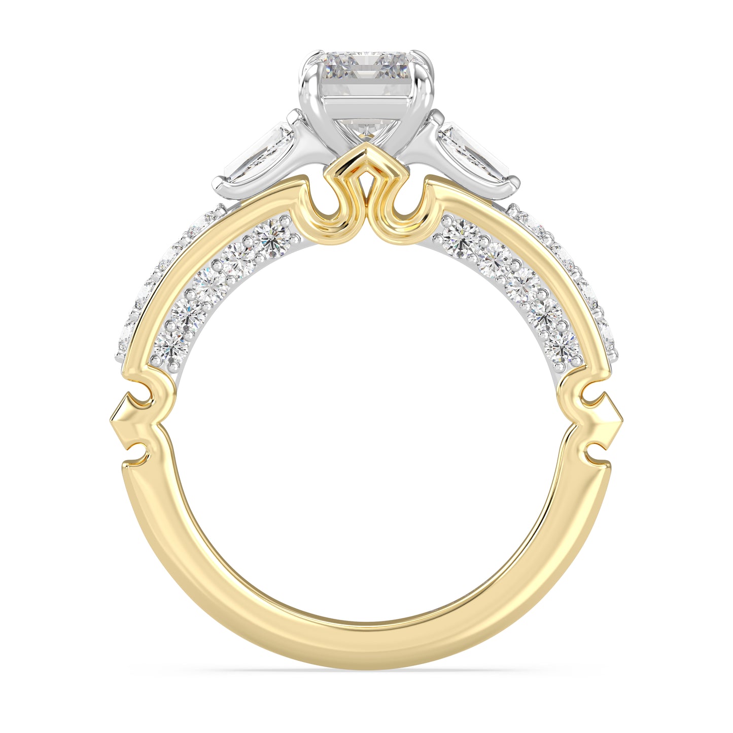Enchanted Star Lab Grown Diamond 14K Gold Aurora Crown Engagement Ring