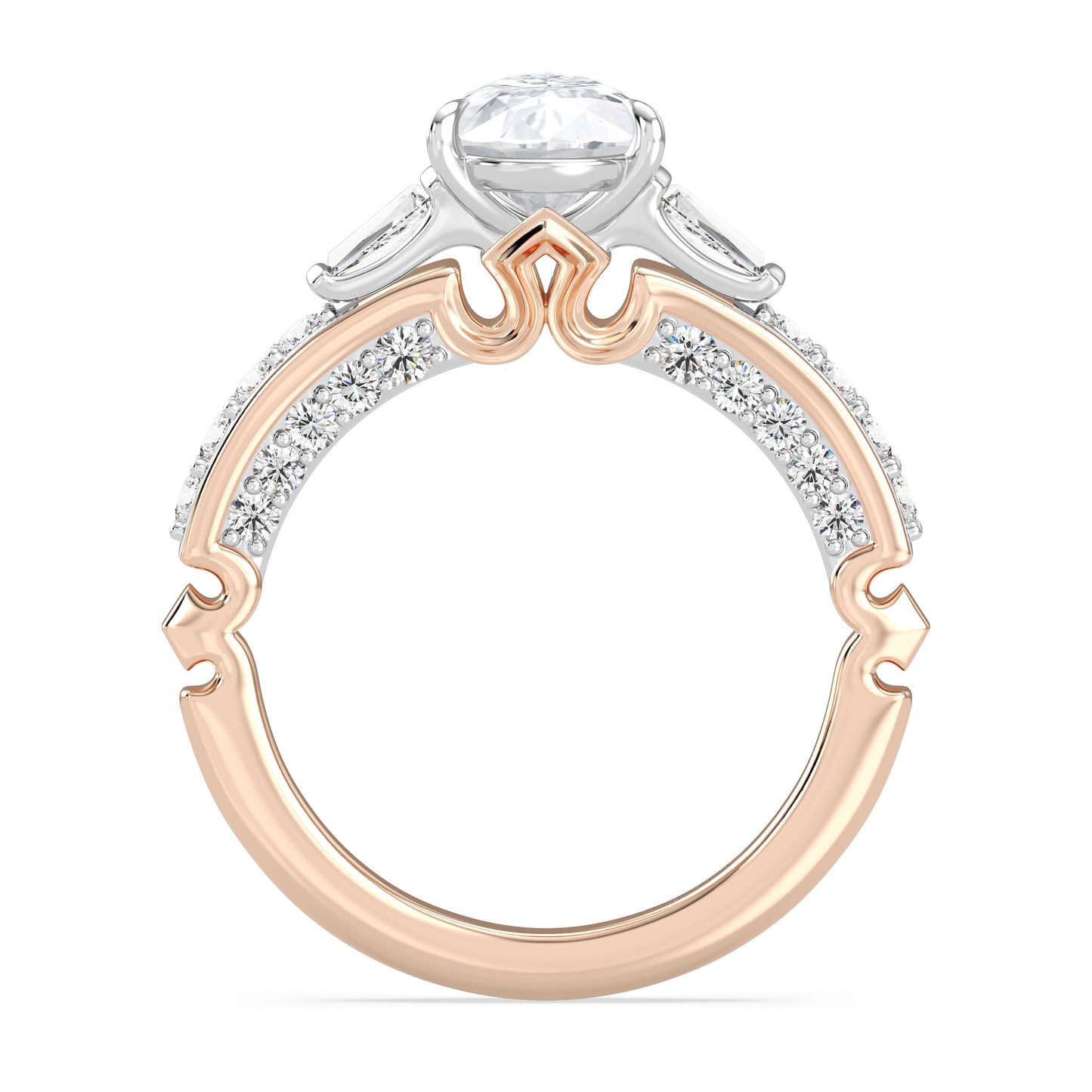Enchanted Star Lab Grown Diamond 14K Gold Aurora Crown Engagement Ring
