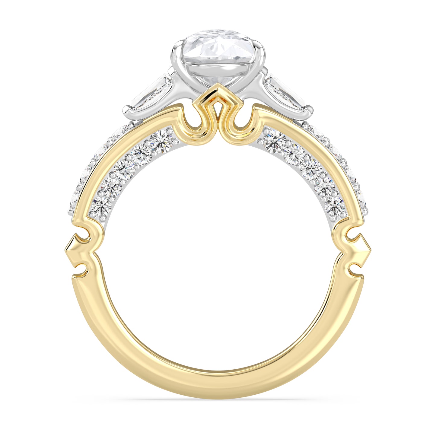 Enchanted Star Lab Grown Diamond 14K Gold Aurora Crown Engagement Ring