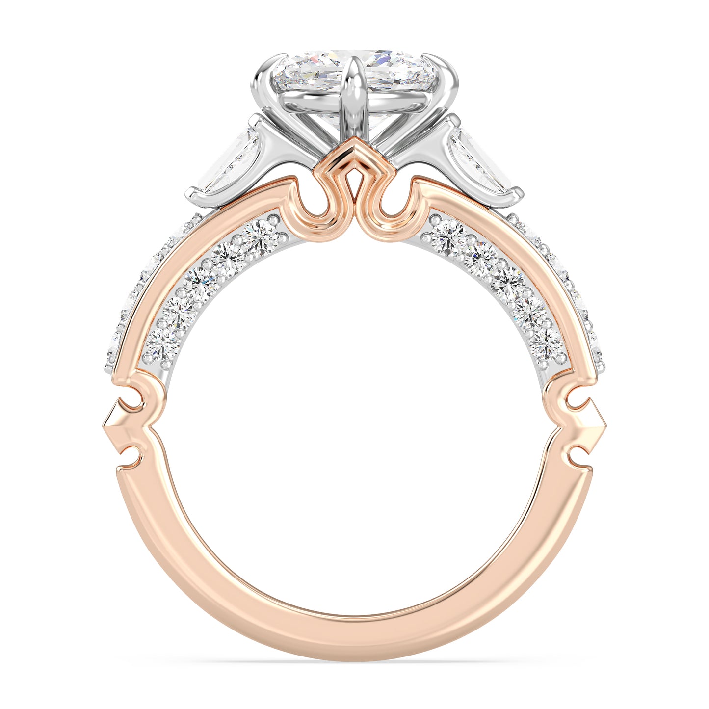 Enchanted Star Lab Grown Diamond 14K Gold Aurora Crown Engagement Ring