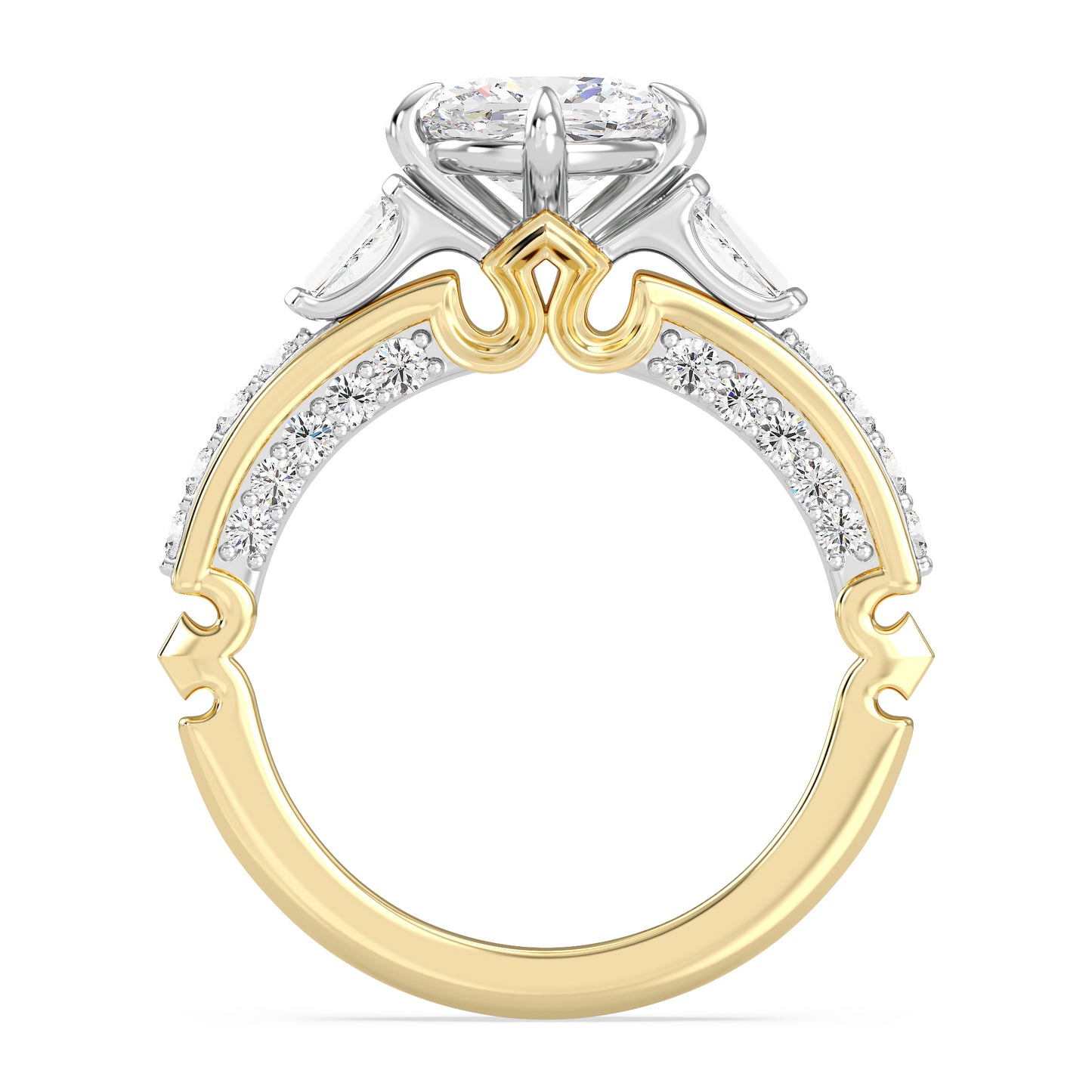 Enchanted Star Lab Grown Diamond 14K Gold Aurora Crown Engagement Ring