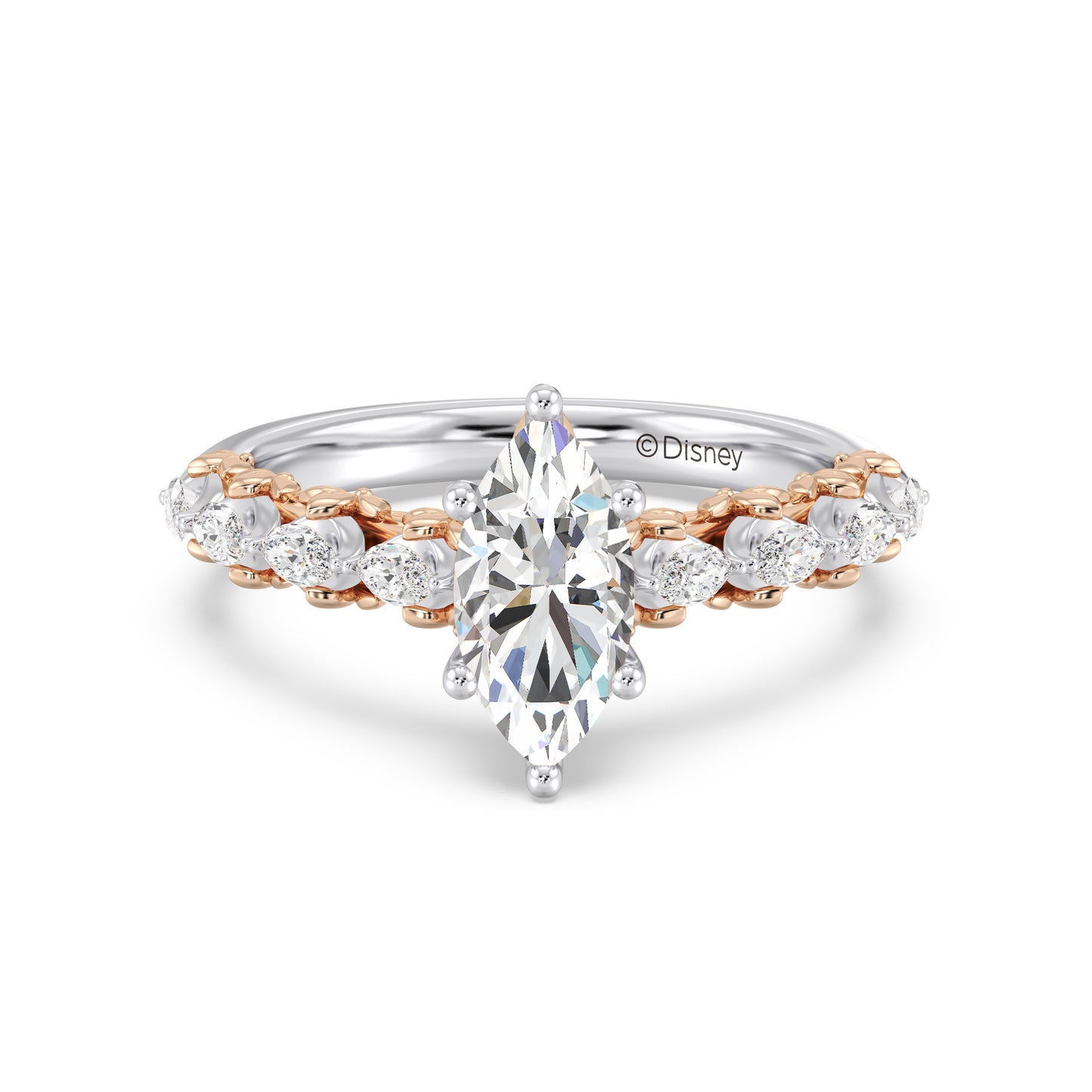 Enchanted Star Lab Grown Diamond 14K Gold Rapunzel Flower Engagement Ring
