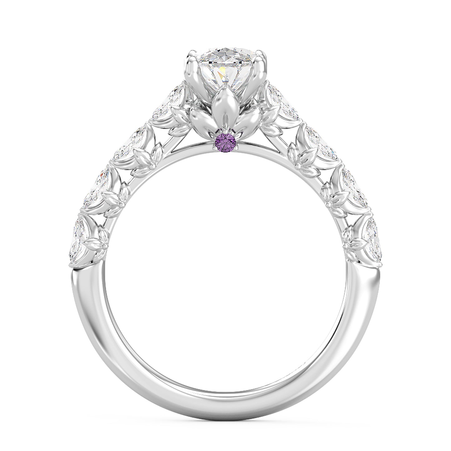 Enchanted Star Lab Grown Diamond 14K Gold Rapunzel Magic Flower Engagement Ring