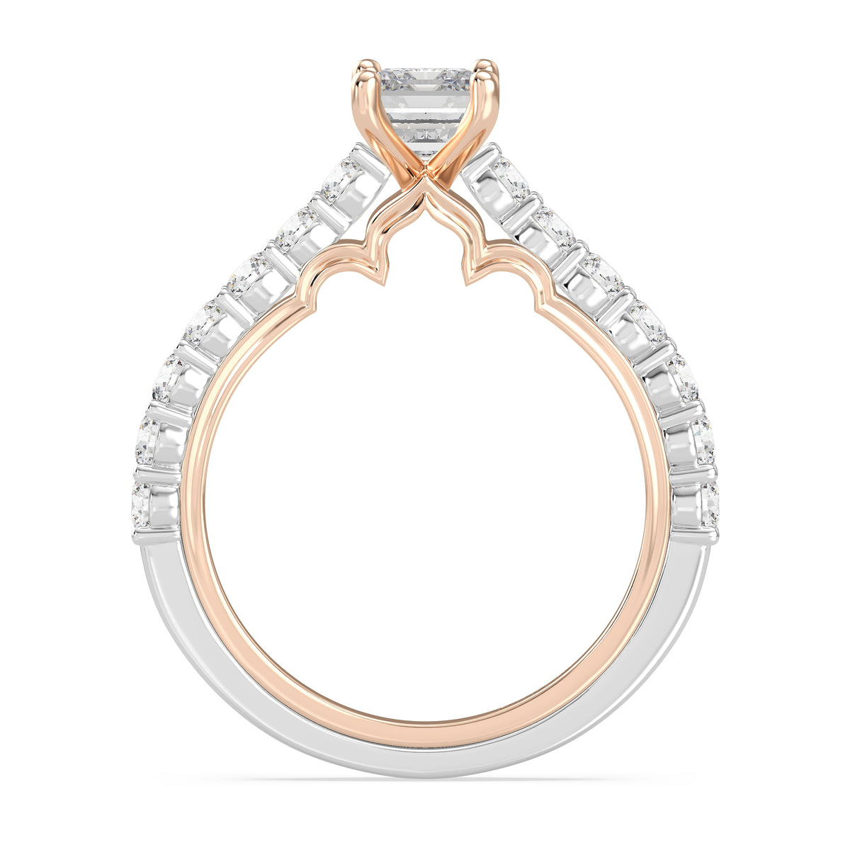 Enchanted Star Lab Grown Diamond 14K Gold Jasmine Arabesque Engagement Ring
