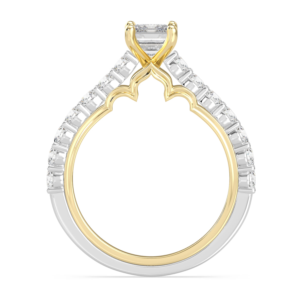 Enchanted Star Lab Grown Diamond 14K Gold Jasmine Arabesque Engagement Ring