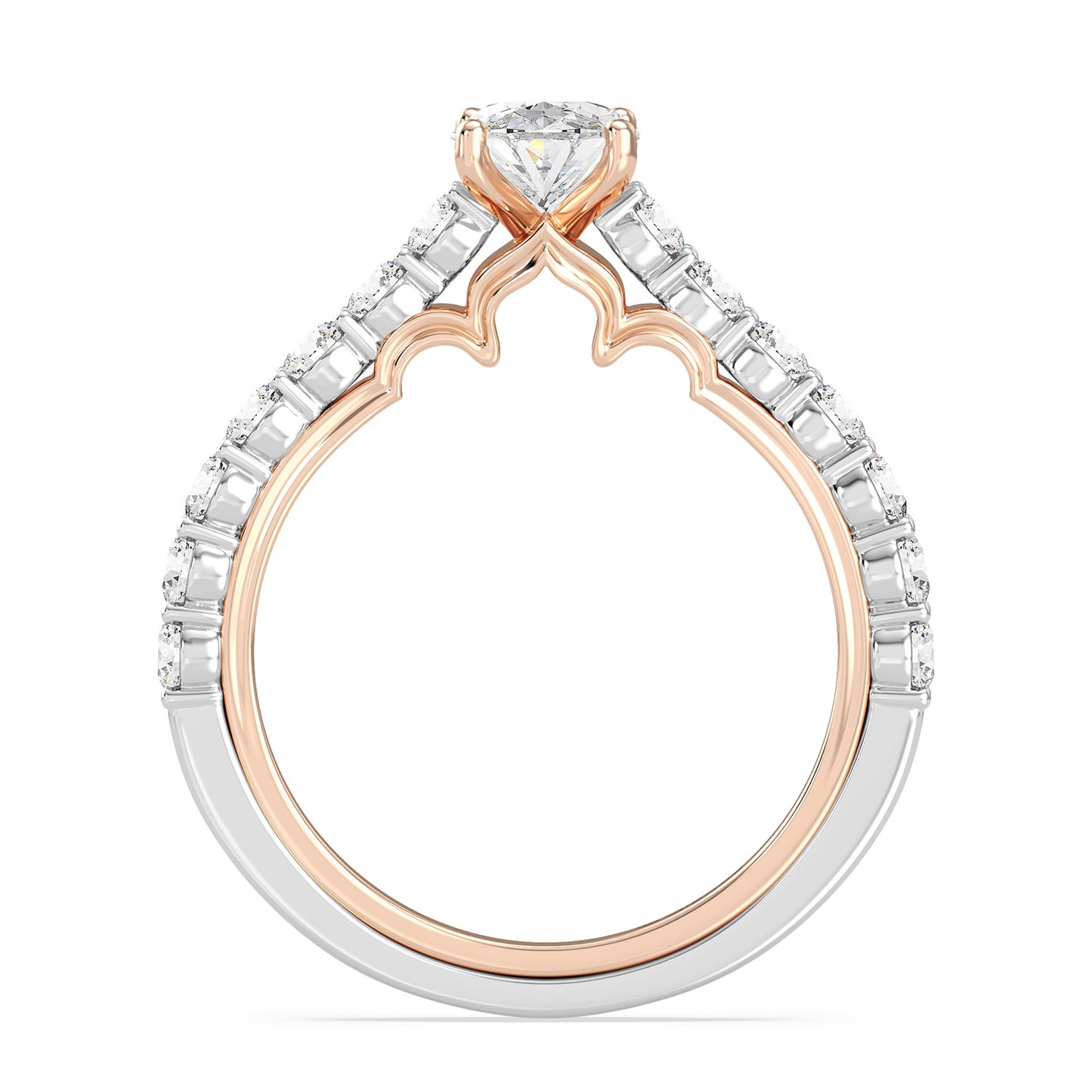 Enchanted Star Lab Grown Diamond 14K Gold Jasmine Arabesque Engagement Ring