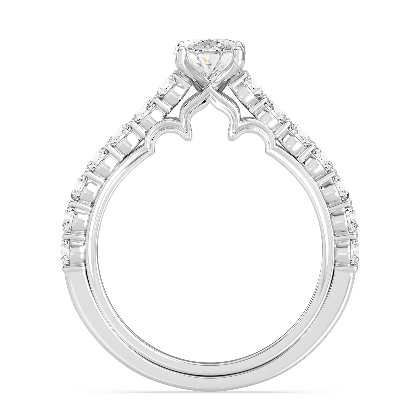 Enchanted Star Lab Grown Diamond 14K Gold Jasmine Arabesque Engagement Ring