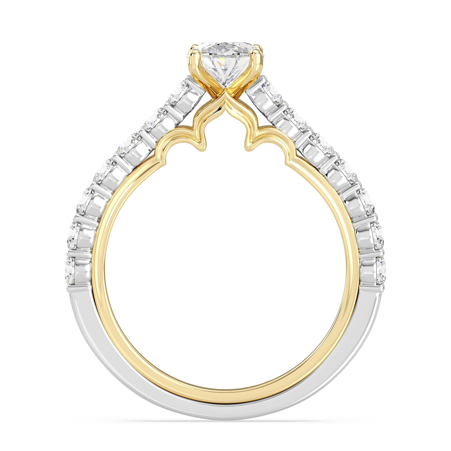 Enchanted Star Lab Grown Diamond 14K Gold Jasmine Arabesque Engagement Ring