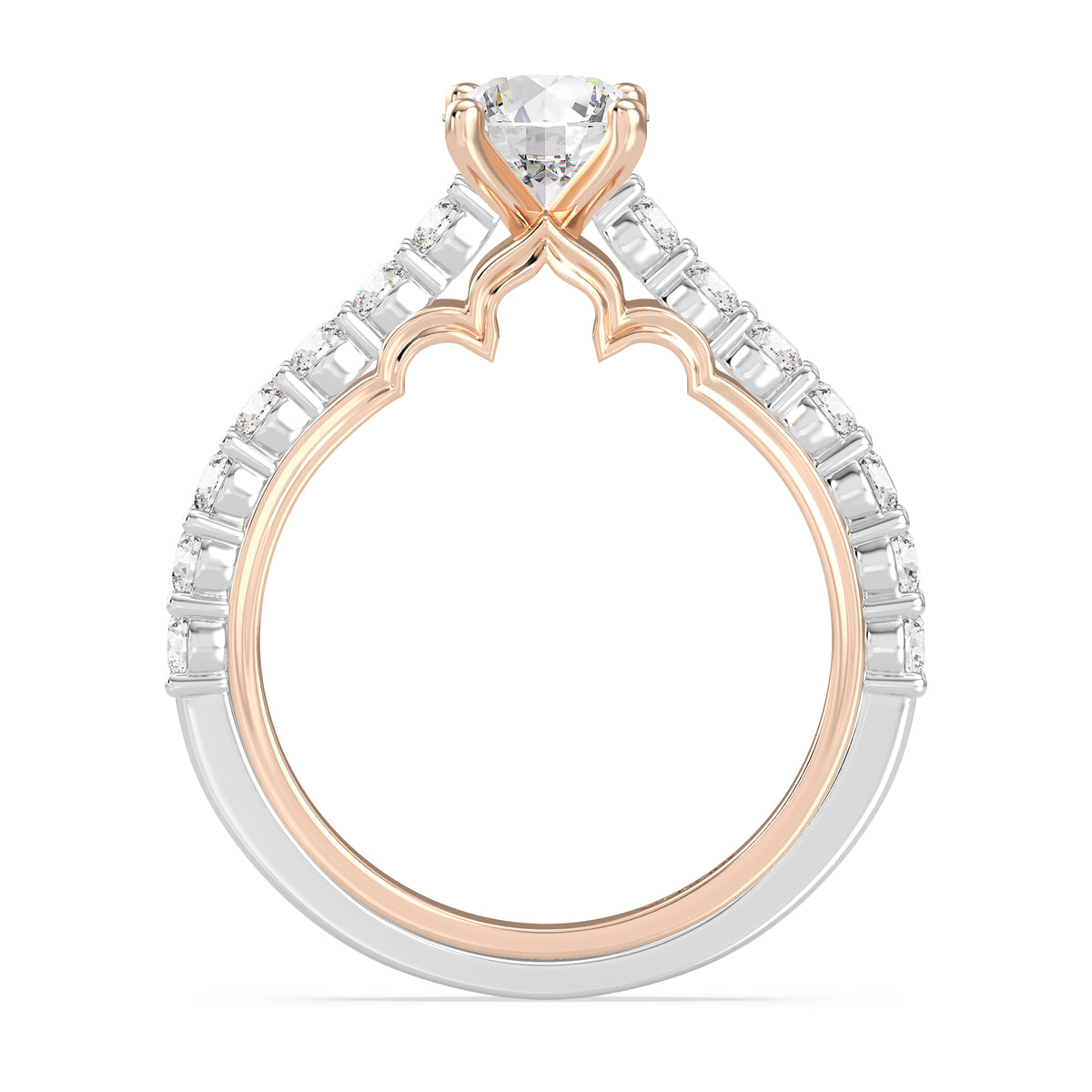 Enchanted Star Lab Grown Diamond 14K Gold Jasmine Arabesque Engagement Ring
