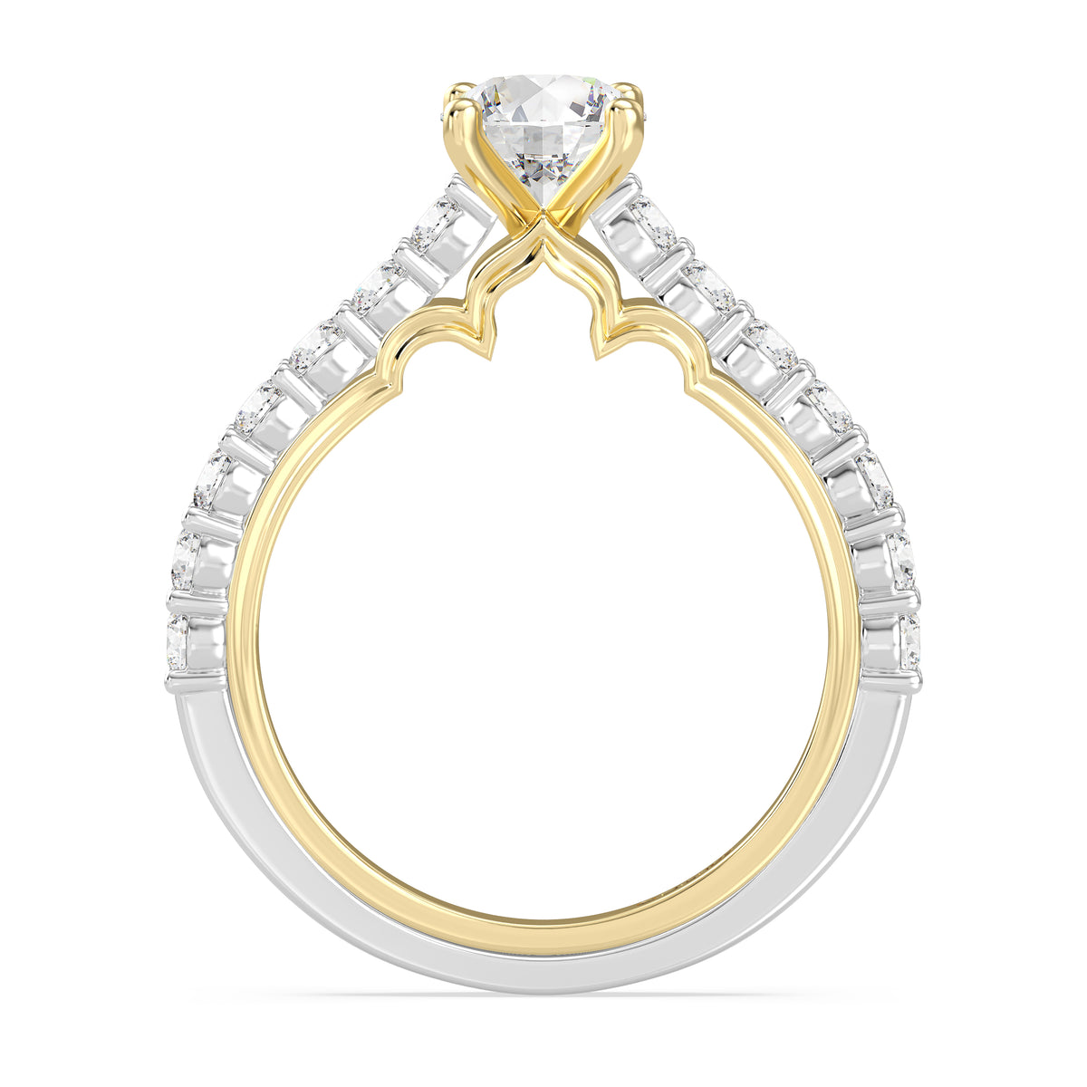 Enchanted Star Lab Grown Diamond 14K Gold Jasmine Arabesque Engagement Ring