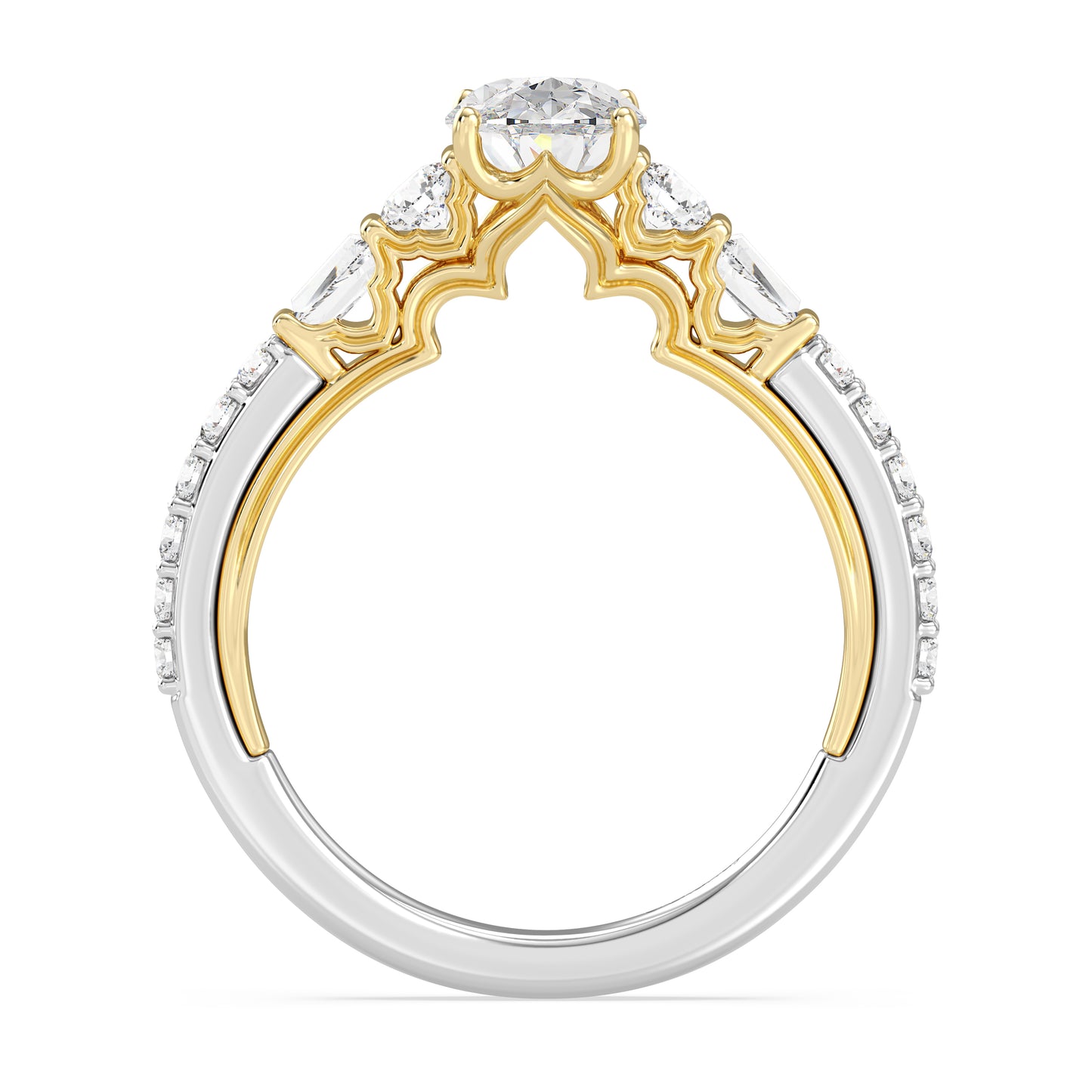 Enchanted Star Lab Grown Diamond 14K Gold Jasmine Three Prong Engagement Ring