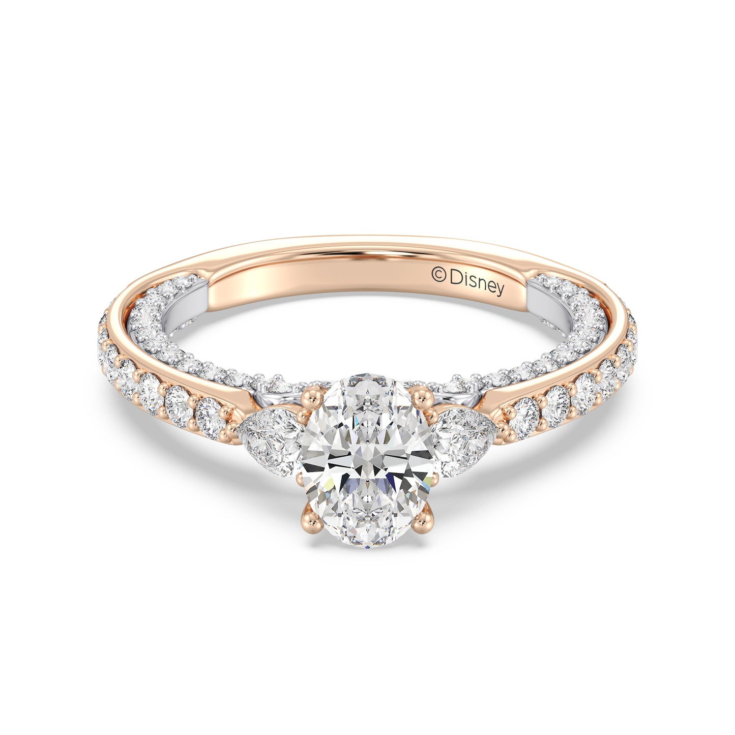 Enchanted Star Lab Grown Diamond 14K Gold Jasmine Three Stone Engagement Ring