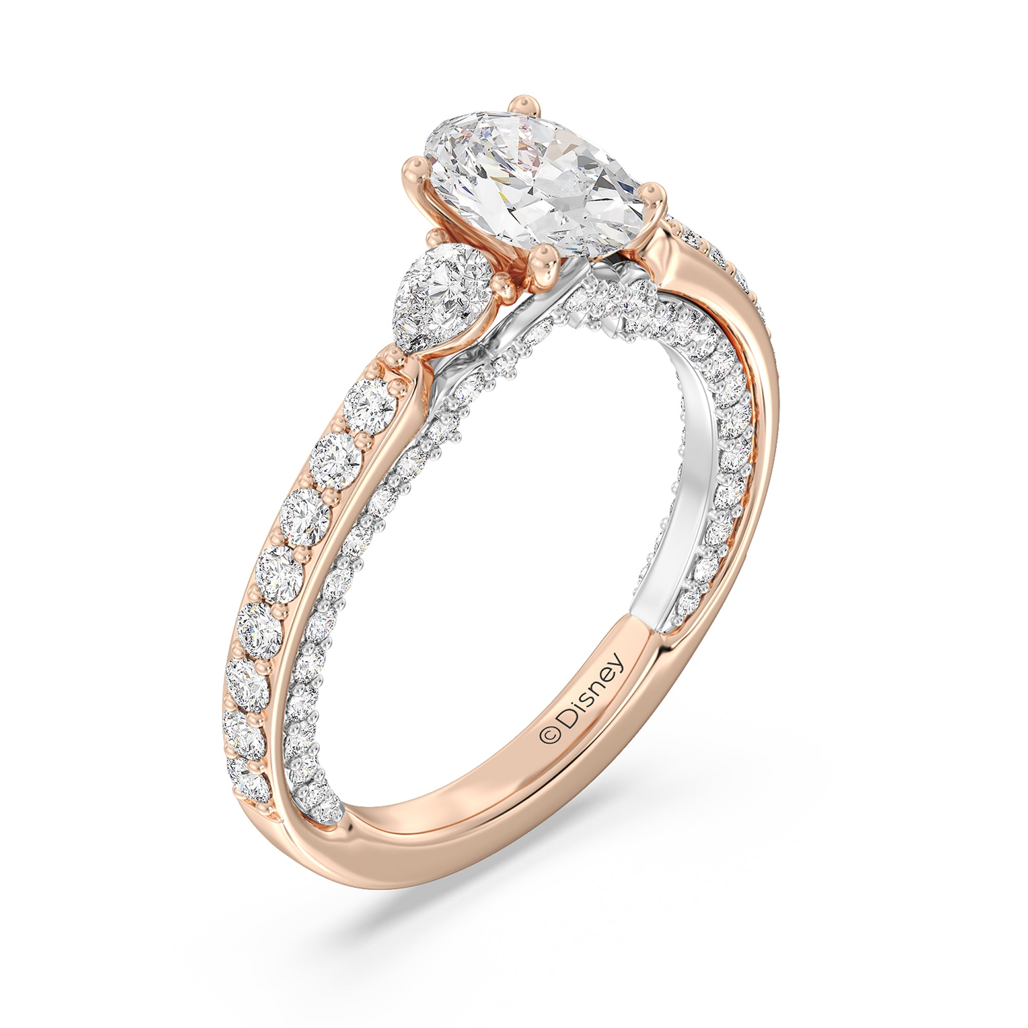 Enchanted Star Lab Grown Diamond Jasmine Three Stone Engagement Ring
