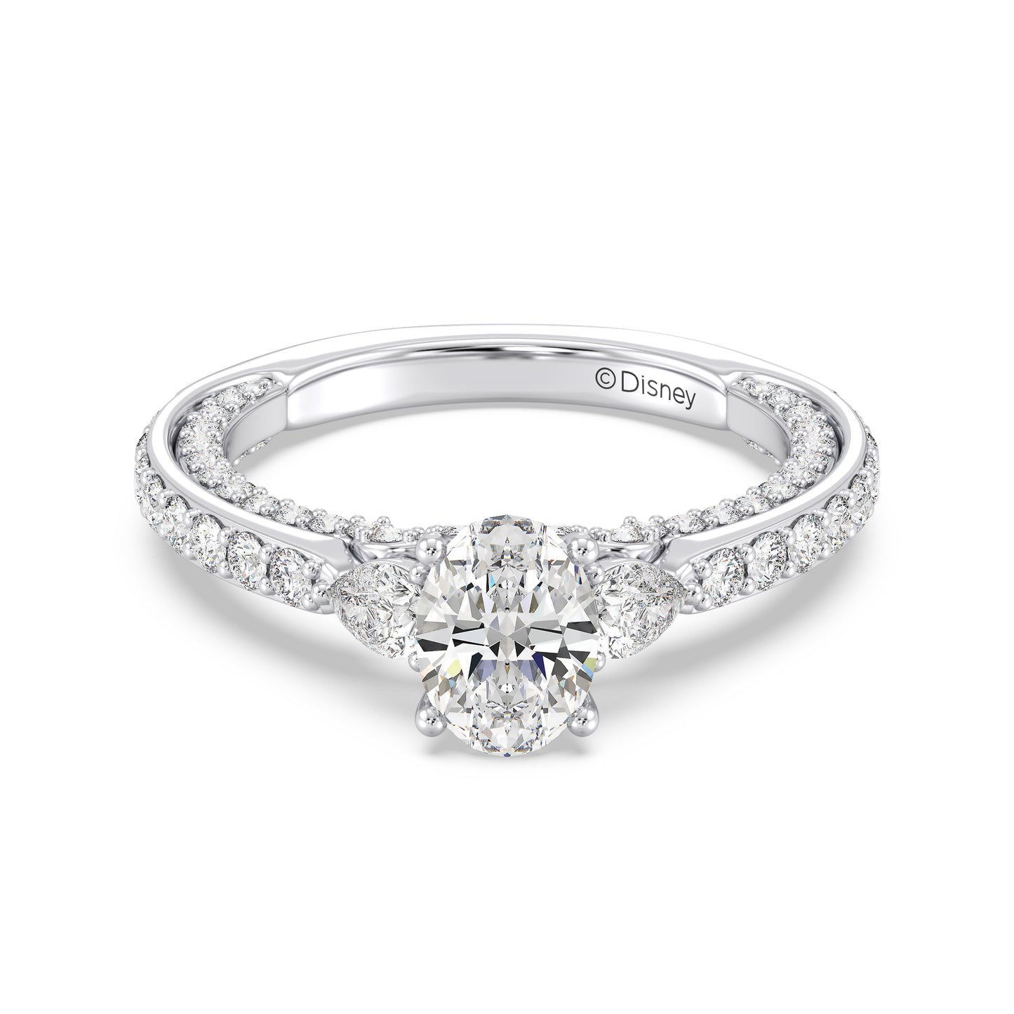 Enchanted Star Lab Grown Diamond 14K Gold Jasmine Three Stone Engagement Ring