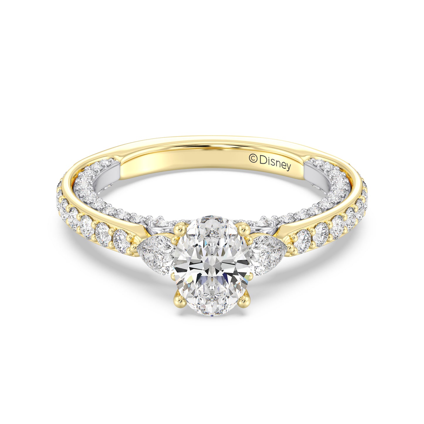 Enchanted Star Lab Grown Diamond 14K Gold Jasmine Three Stone Engagement Ring