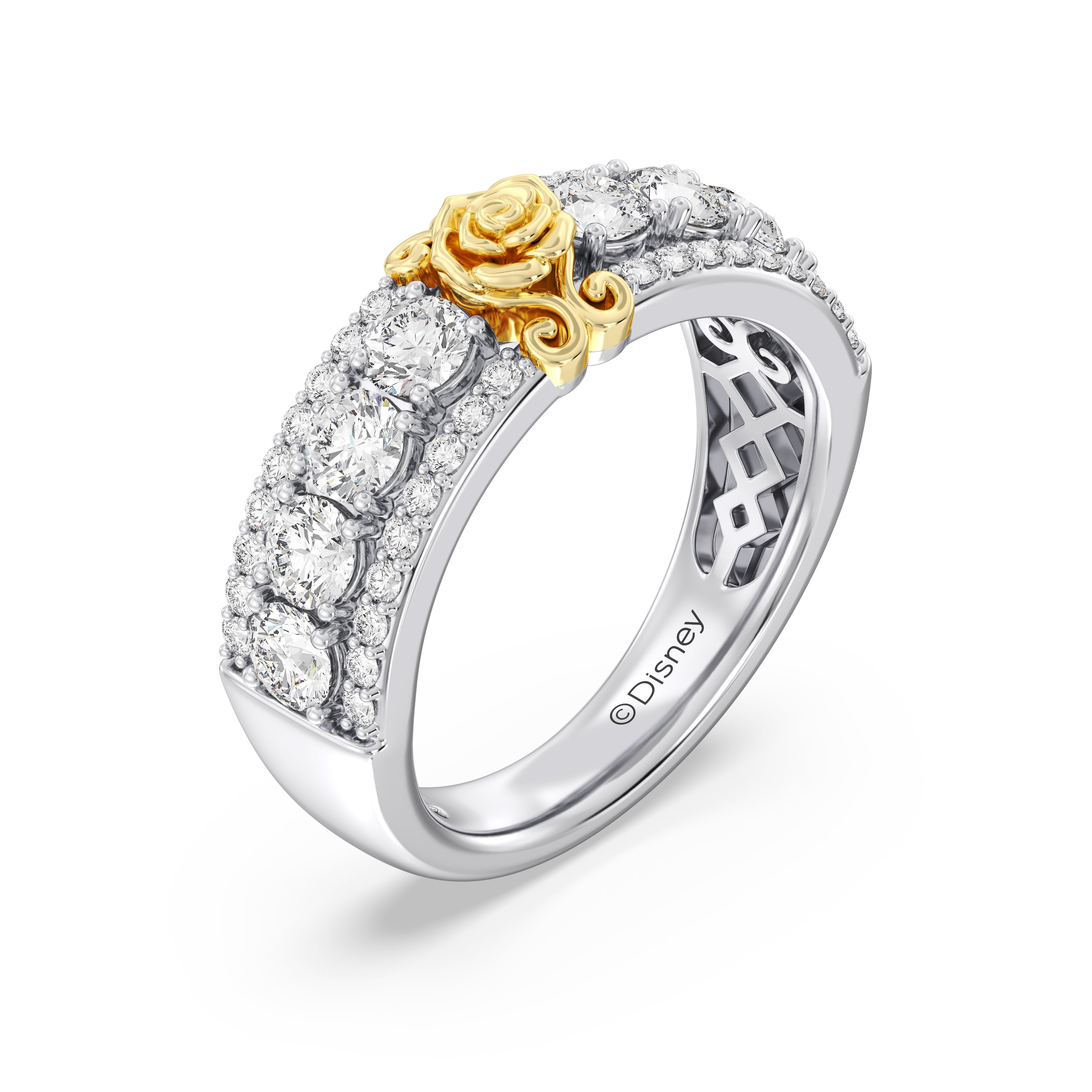 Disney Belle Inspired Lab Grown Diamond Anniversary Band in