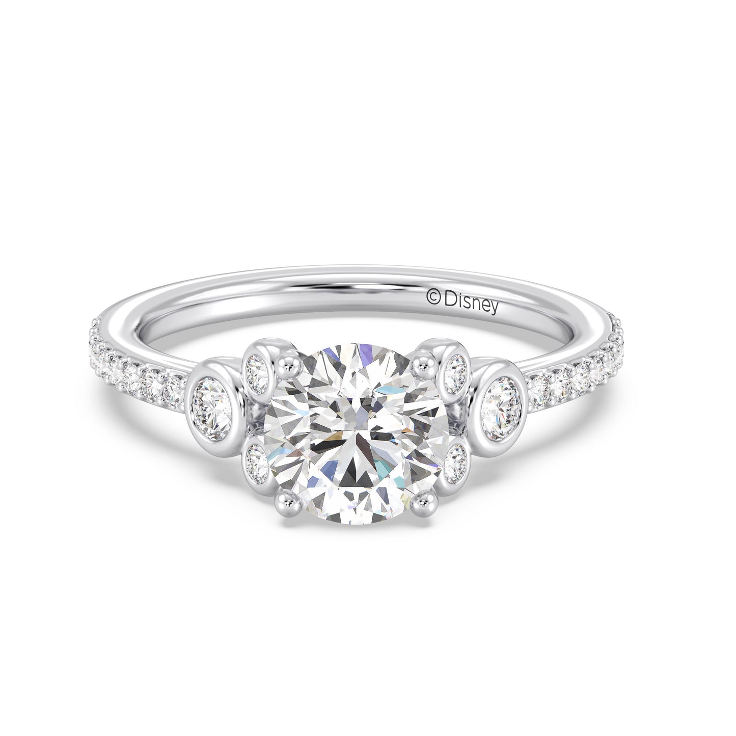 Disney Jewels Lab Grown Diamonds and 14K Gold Disney's Mickey Mouse Engagement Ring