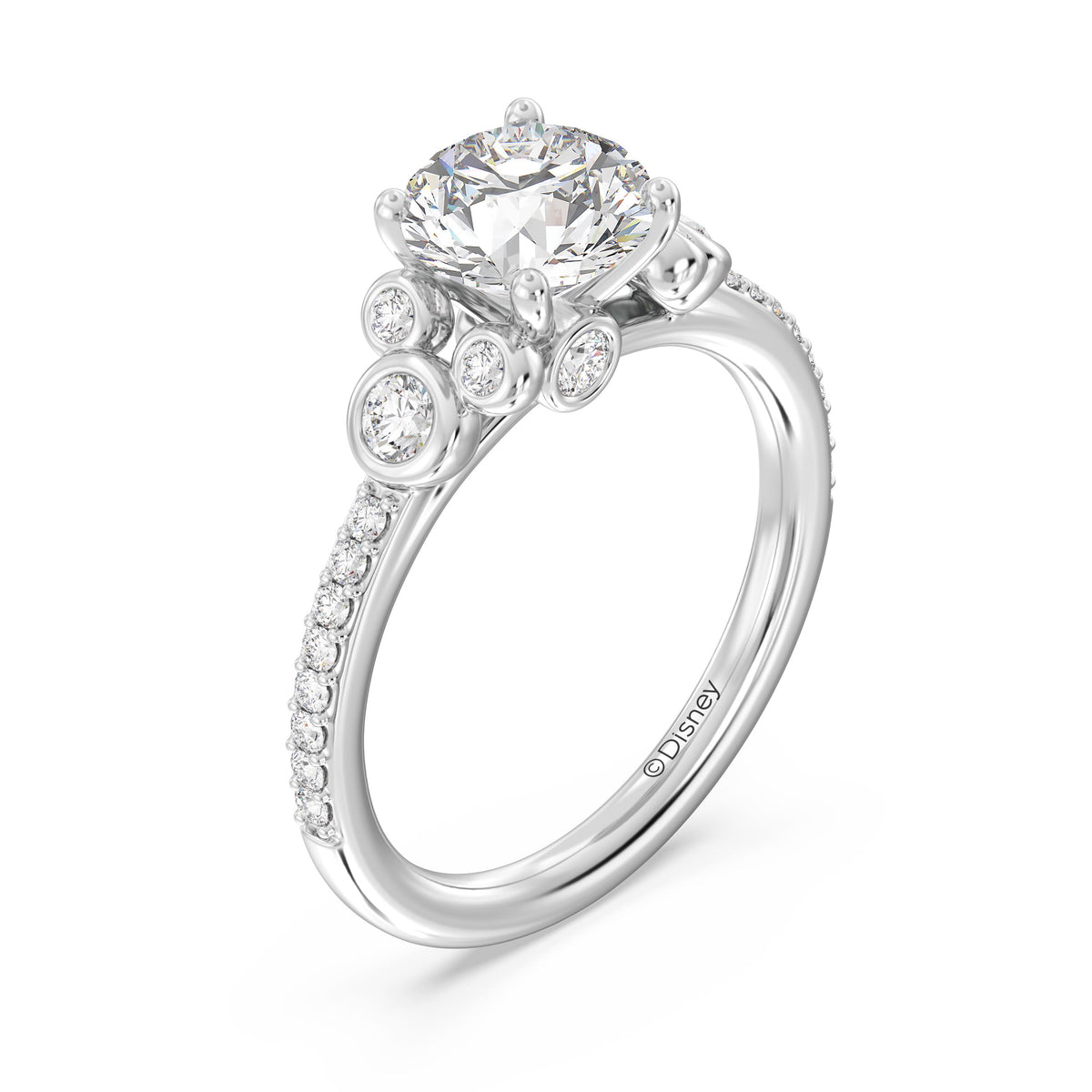 Disney Jewels Lab Grown Diamonds and 14K Gold Disney's Mickey Mouse Engagement Ring