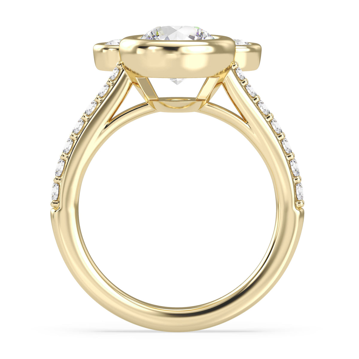 Disney Jewels Lab Grown Diamonds and 14K Gold Disney's Mickey Mouse Engagement Ring