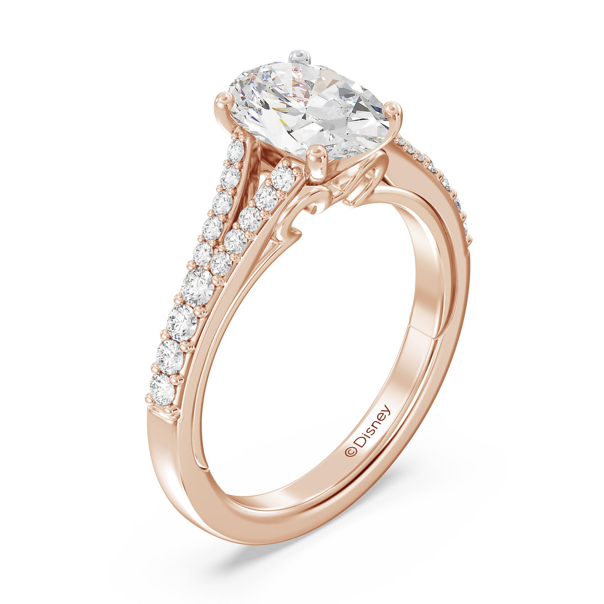 Disney Jewels Lab Grown Diamonds and 14K Gold Disney's Mickey Mouse Engagement Ring
