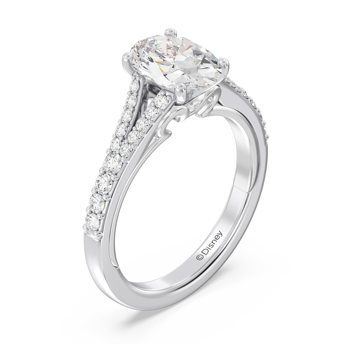 Disney Jewels Lab Grown Diamonds and 14K Gold Disney's Mickey Mouse Engagement Ring