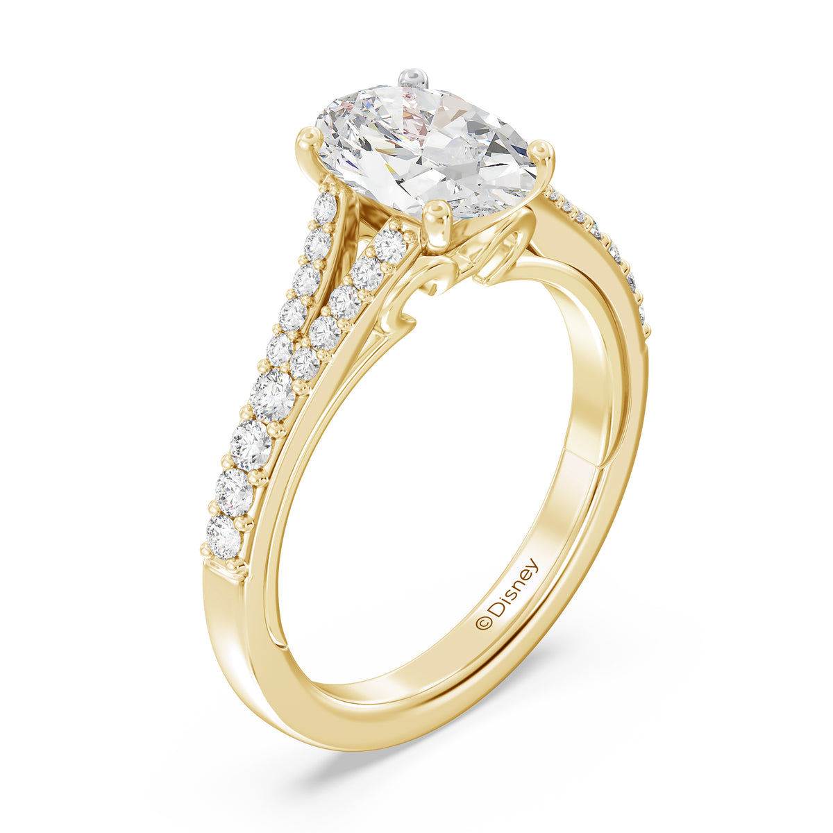 Disney Jewels Lab Grown Diamonds and 14K Gold Disney's Mickey Mouse Engagement Ring