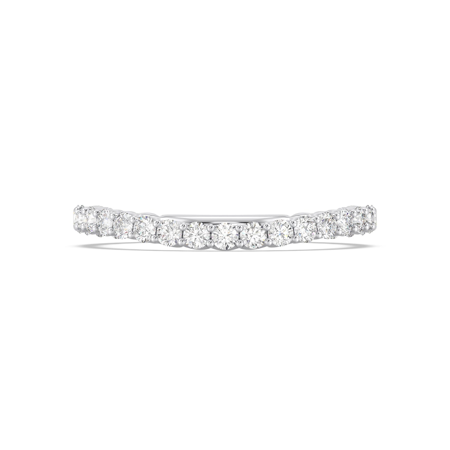 Enchanted Star Lab Grown Diamond Majestic Princess Engagement Band in 14K Gold.