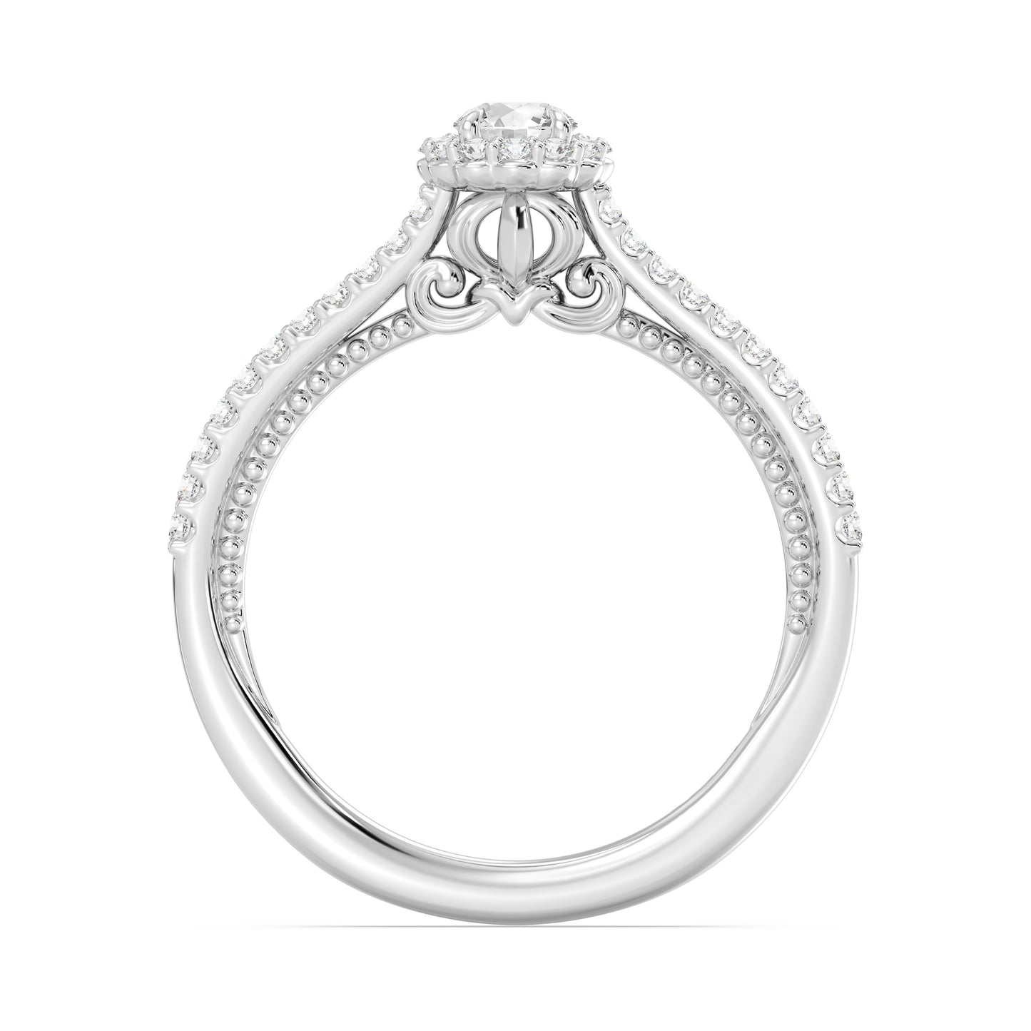 Enchanted Star 14K White Gold with 3/8 CTTW Lab Grown Diamond, Disney's Cinderella Promise Ring