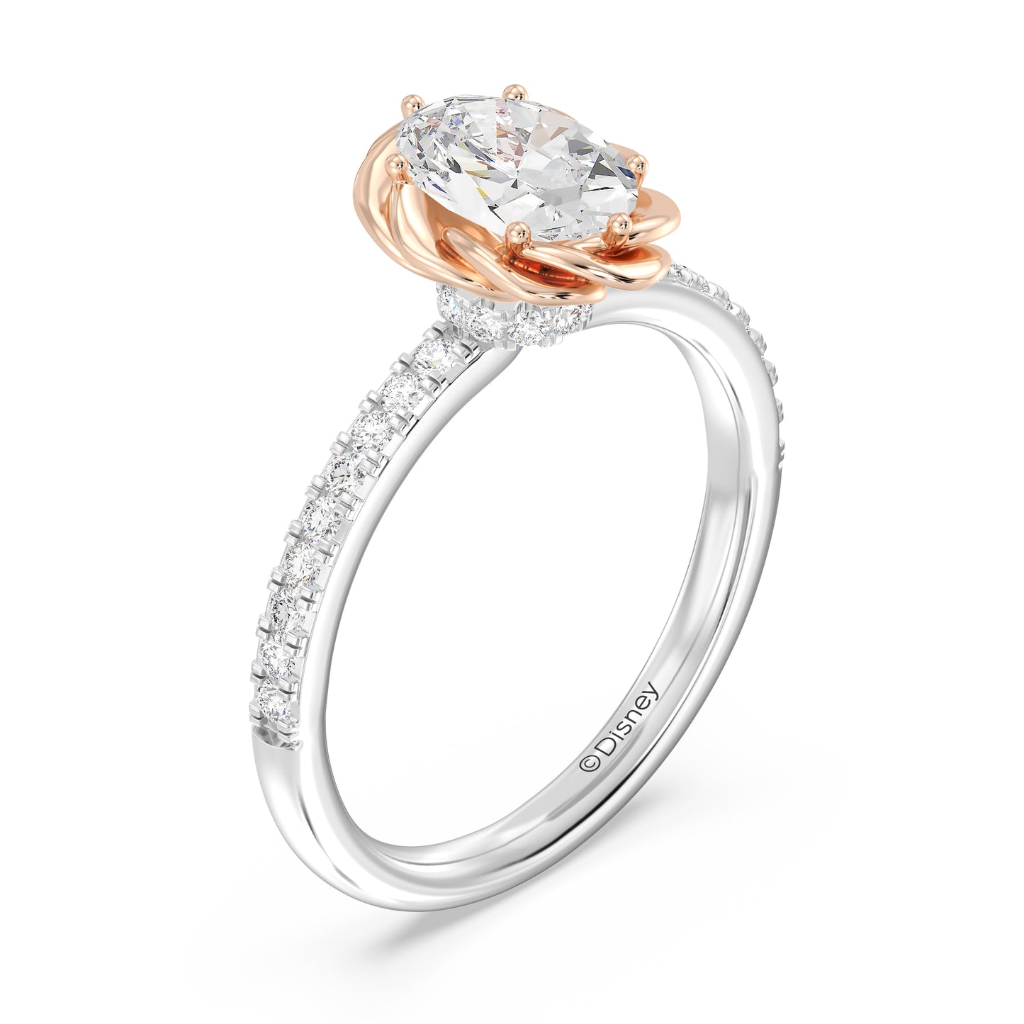 Enchanted Star Lab Grown Diamond 14K Gold Belle Rose Engagement Ring