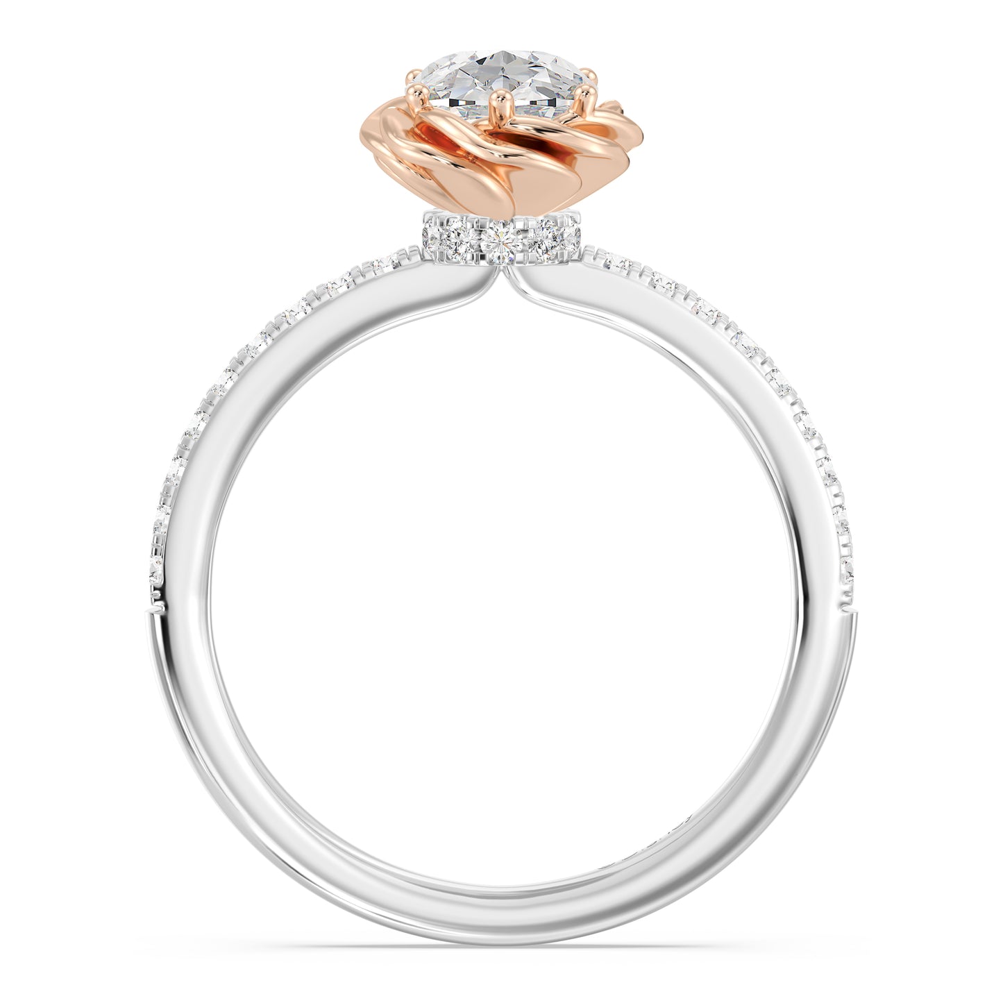 Enchanted Star Lab Grown Diamond 14K Gold Belle Rose Engagement Ring