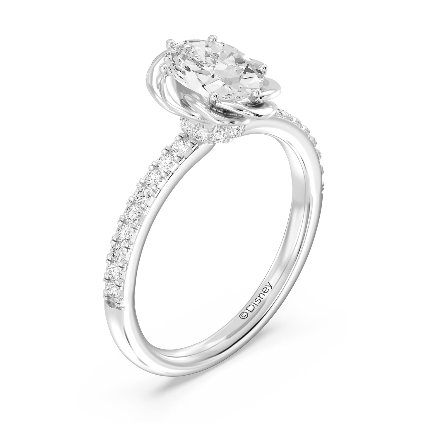 Enchanted Star Lab Grown Diamond 14K Gold Belle Rose Engagement Ring