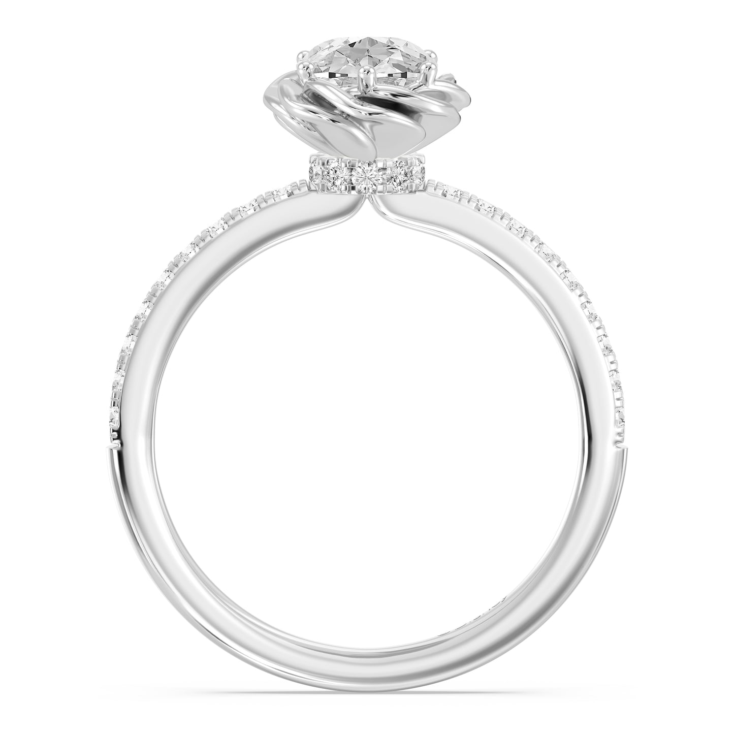 Enchanted Star Lab Grown Diamond 14K Gold Belle Rose Engagement Ring
