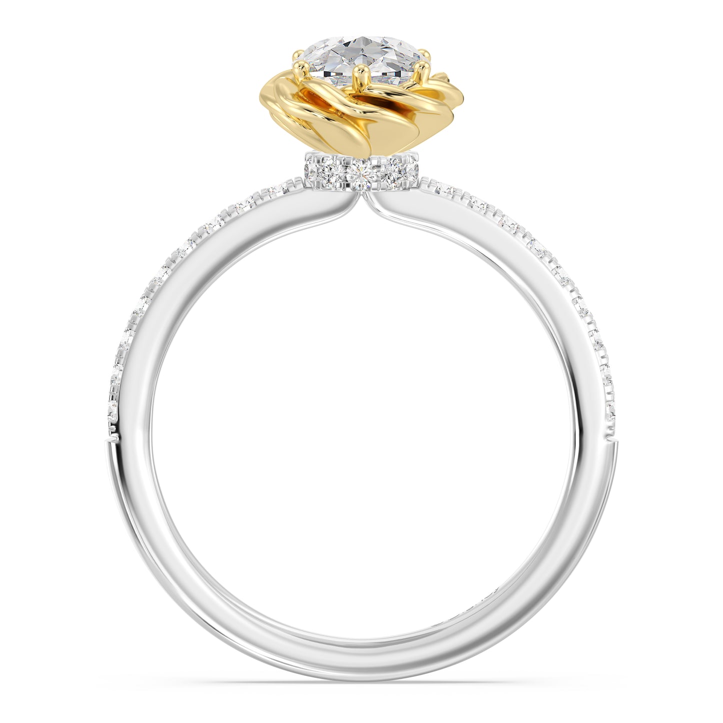 Enchanted Star Lab Grown Diamond 14K Gold Belle Rose Engagement Ring