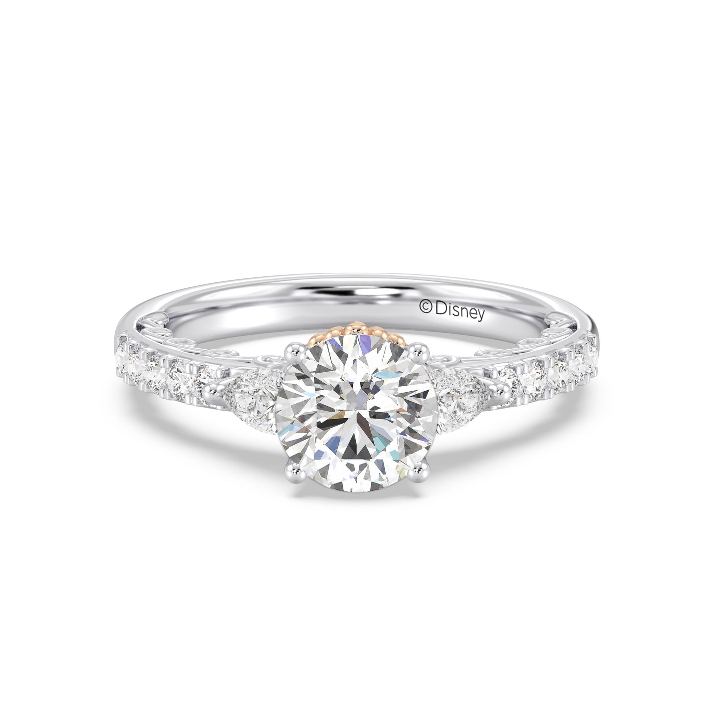 Enchanted Star Lab Grown Diamond 14K Gold Ariel Shell Gallery Engagement Ring