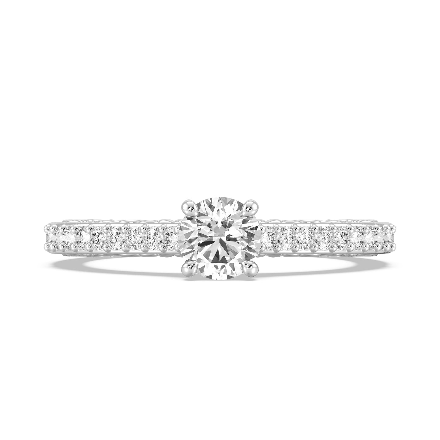 Enchanted Star 14K White Gold with 3/4 CTTW Lab Grown Diamond, Disney's Cinderella Promise Ring