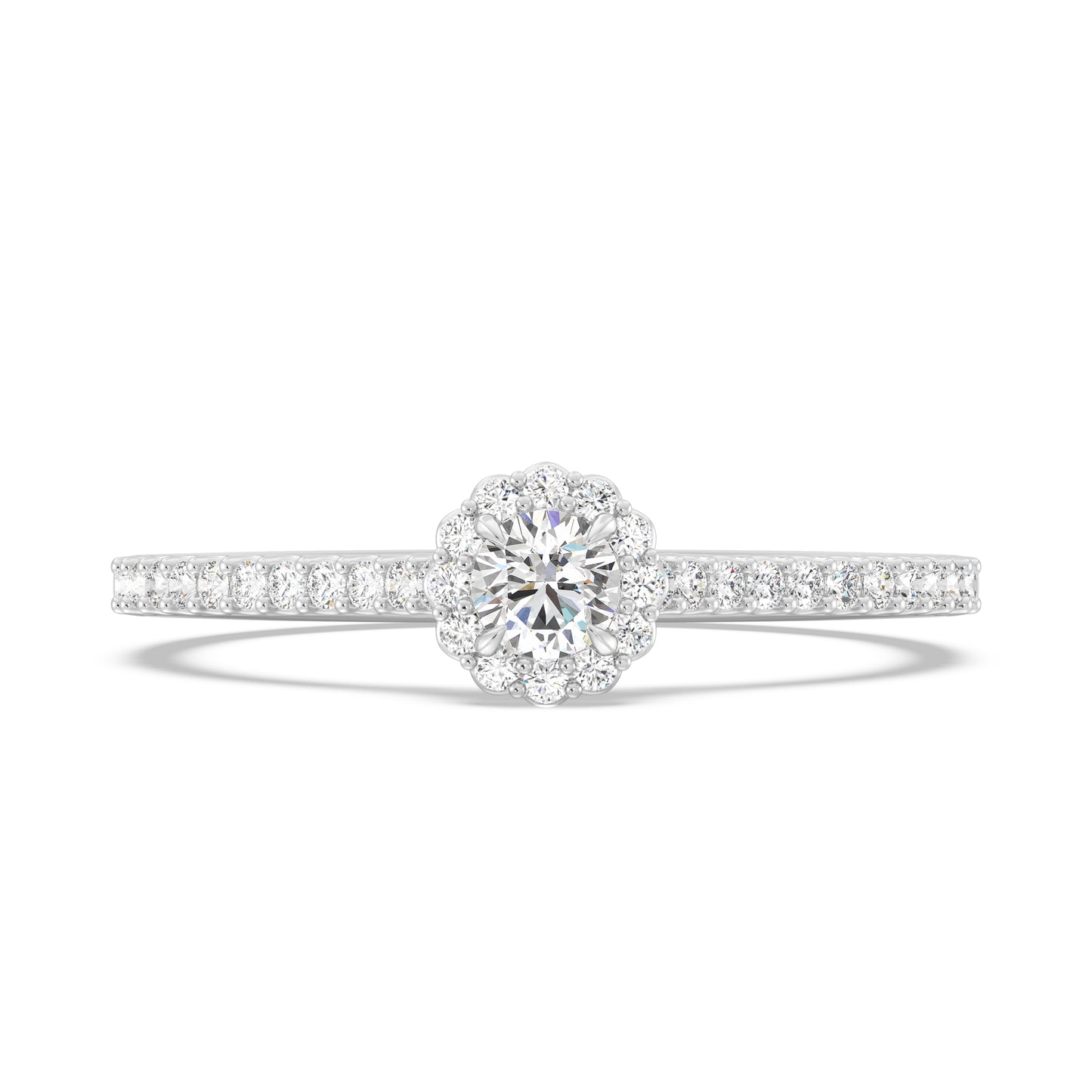 Enchanted Star 14K White and Rose Gold with 3/8 CTTW Lab Grown Diamond, Disney's Ariel Promise Ring