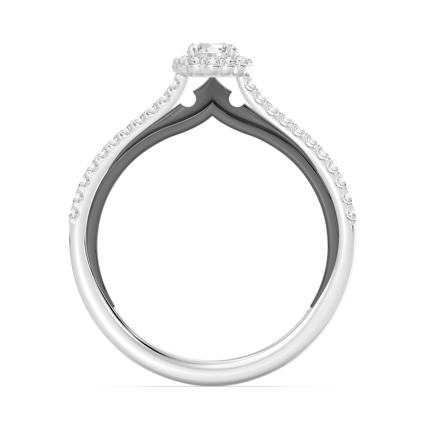 Enchanted Star 14K White Gold and Black Rhodium with 3/8 CTTW Lab Grown Diamond, Disney's Maleficient Promise Ring