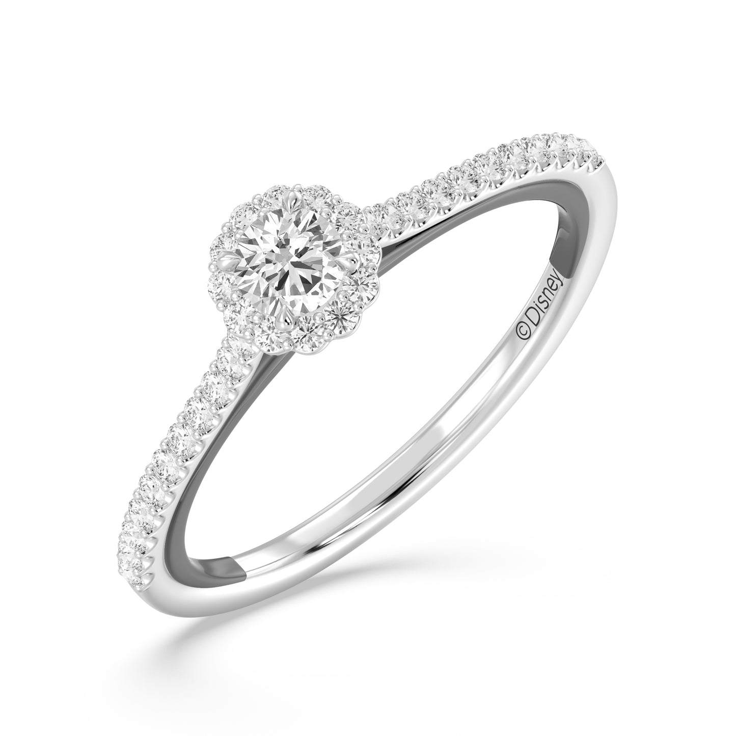 Enchanted Star 14K White Gold and Black Rhodium with 3/8 CTTW Lab Grown Diamond, Disney's Maleficient Promise Ring